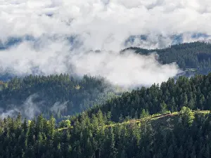 Thuringian Forest Landscape Impressions: Clouds in the Thuringian Forest