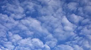 Cloudy Sky Europe Impressions: Cloudscape of altocumulus clouds