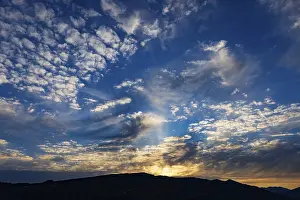 Sunrise In Austria Impressions: Cloudscape of altocumulus clouds at dawn