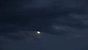 Upper Austria Cloudscape Impressions: Cloudscape with full moon at dusk