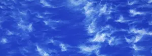 Blue Sky Weather Forecast Impressions: Cloudy sky with feather clouds