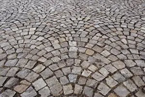 Deserted Cobblestone Road Impressions: Cobblestone