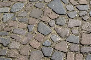 Deserted Cobblestone Street Impressions: Cobblestone, background, texture