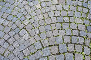 Deserted Cobblestone Street Impressions: Cobblestone, texture, background