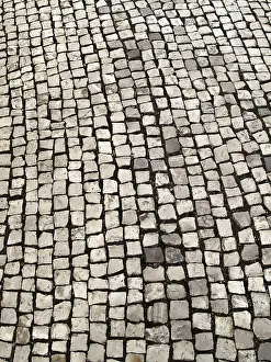 European Street Scene Impressions: A cobblestone texture image