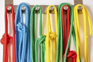 Deserted Wall Decor Impressions: Colored strings on a wall, Mallorca