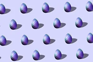Minimal Easter Concept Impressions: Colorful Easter egg pattern made