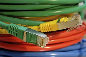 Coloured Network Cables Impressions: Coloured network cables for computer