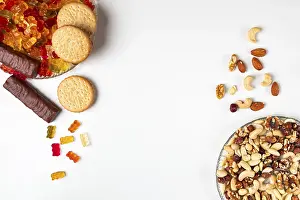 Studio Shot Of Desserts Impressions: Comparison of unhealthy and healthy