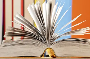 Book Composition Impressions: Composition with books on the table