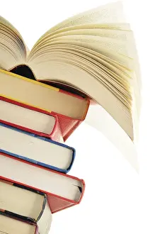 Empty Library Table Impressions: Composition with books on the table