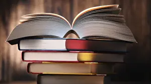 Education Background Image Impressions: Composition with books on the table