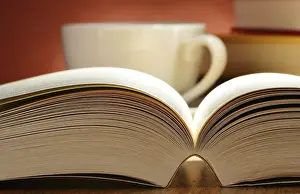 Empty Table Composition Impressions: Composition with books on the table