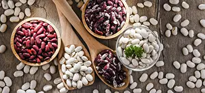 Balanced Diet Compositions Impressions: Composition with dried beans on the table