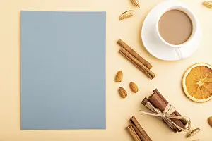 Flat Lay Photography Concept Impressions: Composition with gray paper sheet