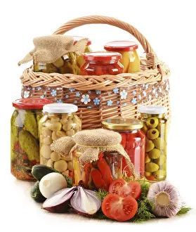 Vegetable Composition Impressions: Composition with jars of pickled vegetables
