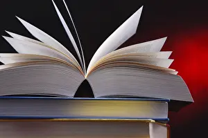 Christian Scripture Study Impressions: Composition with open book on the table