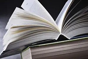 Christian Scripture Study Impressions: Composition with open book on the table
