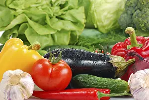 Raw Vegetable Composition Impressions: Composition with raw vegetables
