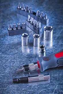 Industrial Maintenance Equipment Impressions: Composition of screwdriver with replaceable heads