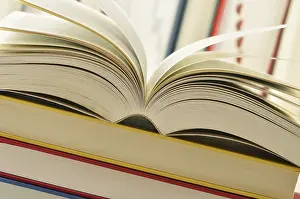 Literature Study Space Impressions: Composition with stack of books