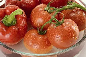 Fresh Fruit Vegetables Impressions: Composition with tomatoes and pepper