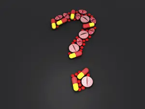 Healthcare System Image Impressions: Computer graphics, 3d-render of pharmaceuticals