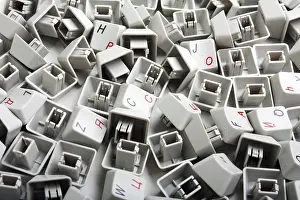 Computer Keyboard Background Impressions: Computer keyboard white button key background
