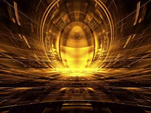 Futuristic Architecture Design Impressions: Concept sci fi or esoteric background - abstract computer generated 3d illustration