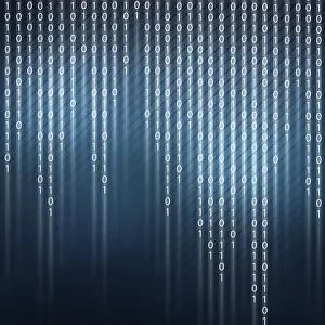 Binary Code Background Impressions: Conceptual background image with binary code