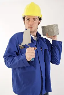 Working Clothes Impressions: Construction worker with tools