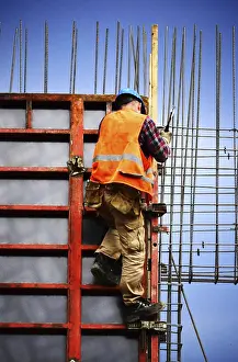 Construction Industry Impressions: Construction worker at work