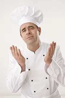 Studio Shot Of A Chef Impressions: Cook gesticulating
