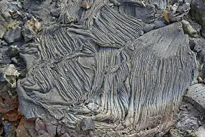 Icelandic Volcanic Area Impressions: Cooled lava, patterns and lines