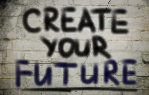 Abstract Symbolic Picture Impressions: Create Your Future Concept
