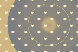 Symbolic Love Concept Image Impressions: Creative abstract heart pattern background texture