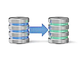 Data Transmission Protection Impressions: Creative database backup copy concept