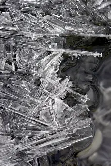 Frozen Landscape Impressions: Crystalline ice pattern