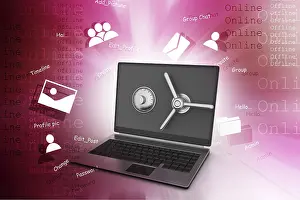 Digital Information Protection Impressions: Data security concept