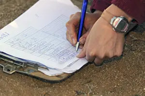 Scientific Research Station Impressions: Data sheet being filled in with scientific data