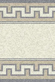 Colorful Mosaic Art Impressions: Decorative border pattern with mosaic tile