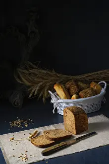 Baked Goods Impressions: Delicious rye bread on the table