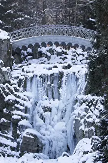 Icicle Formation Germany Impressions: Devil's Bridge during winter