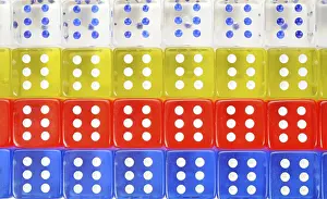 Colorful Dice Impressions: Dice