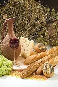 Diverse Bread Types Impressions: Different kinds of bread on a studio background