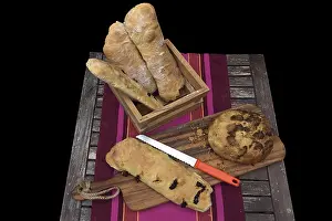 Different Kinds Of Bread Impressions: Different types of bread on a table, Germany