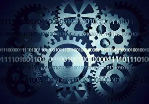 Digitally Generated Image Impressions: Digital code, illustration