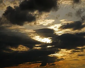 Backlit Cloud Formation Impressions: Dramatic cloud filled sky