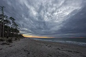 Cloudy Sky Over The Sea Impressions: Dramatic clouds, evening light