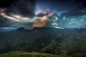 High Alpine Nature Reserve Impressions: Dramatic clouds above Lechtal mountains